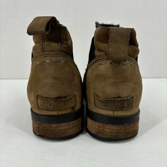 Sorel Emelie Chelsea Ankle Boots Waterproof Brown Suede Leather Women's Size 8 - Picture 7 of 8